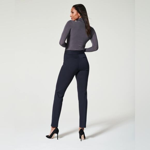 Spanx SPANXsupersmooth Perfect Fit Ponte Slim Straight Pull On Pant Navy Size XS - Picture 5 of 15